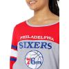 imageUltra Game Womens NBA Official Raglan Baseball 34 Long Sleeve ShirtHeather Gray
