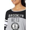 imageUltra Game Womens NBA Official Raglan Baseball 34 Long Sleeve ShirtHeather Gray