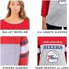 imageUltra Game Womens NBA Official Raglan Baseball 34 Long Sleeve ShirtTeam Color