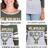 imageUltra Game Womens NBA Official Raglan Baseball 34 Long Sleeve ShirtTeam Color