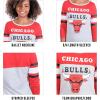 imageUltra Game Womens NBA Official Raglan Baseball 34 Long Sleeve ShirtTeam Color