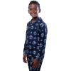 imageUltra Game Youth NBA Official 2Piece Super Soft Button Down Pajamas SetTeam Color