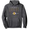 imageNBA Official Los Angeles Lakers Half Moon Pullover HoodieDark Heather Grey