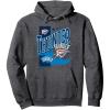 imageNBA Official Oklahoma City Thunder Barred Player Hunger Pullover HoodieDark Heather Grey