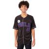 imageUltra Game Mens Mesh Button Down Baseball Jersey Tee ShirtBlack