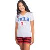imageUltra Game NBA Womens Sleepwear Soft TShirt ampamp Flannel Shorts Loungewear Pajama SetPhiladelphia 76ers