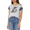 imageUltra Game NBA Womens TShirt Box Out Varsity Stripe Tee Shirt GrayGray