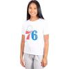 imageUltra Game Womens NBA Official Soft Vintage Distressed Graphics TShirtPhiladelphia 76ers