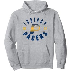 imageNBA Official Indiana Pacers Baseline Hunch Pullover HoodieHeather Grey