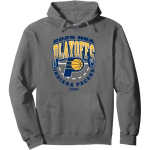 imageNBA Official Indiana Pacers Exclusive Playoffs 2025 Pullover HoodieAsphalt Grey