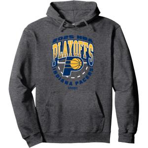 imageNBA Official Indiana Pacers Exclusive Playoffs 2025 Pullover HoodieDark Heather Grey