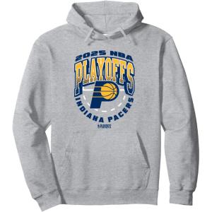 imageNBA Official Indiana Pacers Exclusive Playoffs 2025 Pullover HoodieHeather Grey