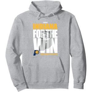 imageNBA Official Indiana Pacers For the Win Playoffs 2025 Pullover HoodieHeather Grey