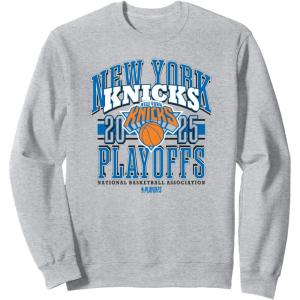 imageNBA Official New York Knicks 2025 Playoffs Showtime SweatshirtHeather Grey