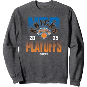 imageNBA Official New York Knicks 2025 Playoffs SweatshirtDark Heather Grey