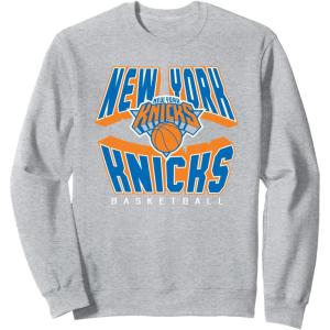 imageNBA Official New York Knicks Blowin Up SweatshirtHeather Grey