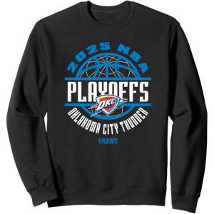 imageNBA Official Oklahoma City Thunder 2025 Playoffs Game Time SweatshirtBlack