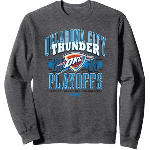 imageNBA Official Oklahoma City Thunder 2025 Playoffs Showtime SweatshirtDark Heather Grey