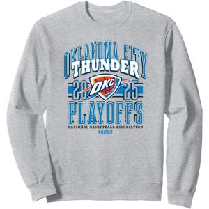 imageNBA Official Oklahoma City Thunder 2025 Playoffs Showtime SweatshirtHeather Grey