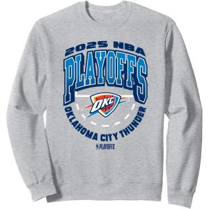 imageNBA Official Oklahoma City Thunder Exclusive 2025 Playoffs SweatshirtHeather Grey