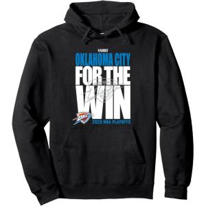 imageNBA Official Oklahoma City Thunder For the Win Playoffs 2025 Pullover HoodieBlack