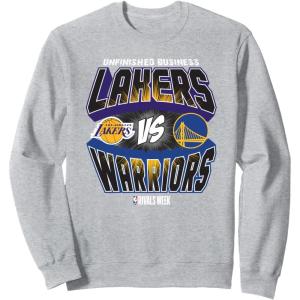 imageNBA Rivals Los Angeles Lakers VS Golden State Warriors SweatshirtHeather Grey