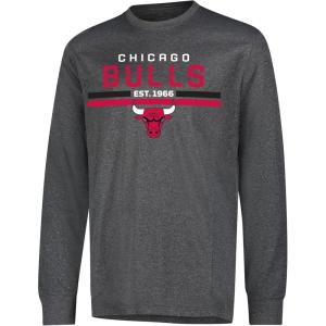 imageUltra Game Mens NBA Official Active Long Sleeve Pullover TShirtHeather Charcoal