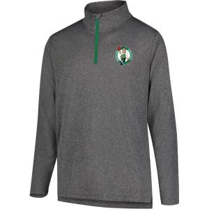 imageUltra Game NBA Mens NBA Mens Quarter Zip Long Sleeve Pullover TShirtHeather Gray
