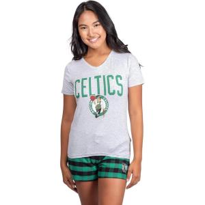 imageUltra Game NBA Womens Sleepwear Soft TShirt ampamp Flannel Shorts Loungewear Pajama SetBoston Celtics