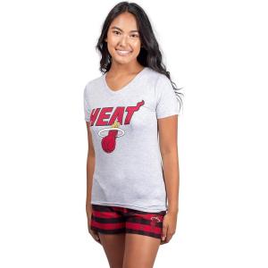 imageUltra Game NBA Womens Sleepwear Soft TShirt ampamp Flannel Shorts Loungewear Pajama SetMiami Heat