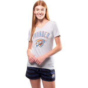 imageUltra Game NBA Womens Sleepwear Soft TShirt ampamp Flannel Shorts Loungewear Pajama SetOklahoma City Thunder