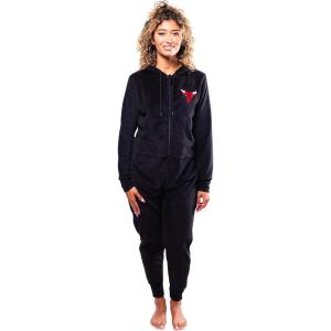 imageUltra Game NBA Womens Sleepwear Super Soft Fleece Onesie Pajama Hooded JumpsuitChicago Bulls