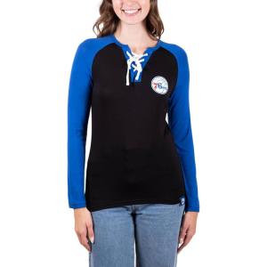 imageUltra Game NBA Womens Womens Super Soft Long Sleeve Laceup ShirtBlack