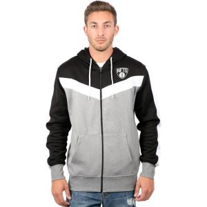 imageUltra Game NBA mens Ultra Game Nba Mens Contrast Back Cut Full Zip Hoodie SweatshirtBlack