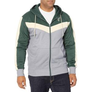 imageUltra Game NBA mens Ultra Game Nba Mens Contrast Back Cut Full Zip Hoodie SweatshirtHunter Green