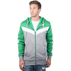 imageUltra Game NBA mens Ultra Game Nba Mens Contrast Back Cut Full Zip Hoodie SweatshirtKelly Green