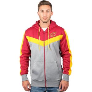 imageUltra Game NBA mens Ultra Game Nba Mens Contrast Back Cut Full Zip Hoodie SweatshirtWine