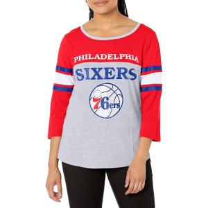 imageUltra Game Womens NBA Official Raglan Baseball 34 Long Sleeve ShirtHeather Gray