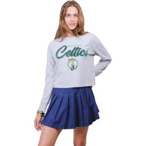 imageUltra Game Womens NBA Official SuperSoft Crop Top ShirtHeather Grey