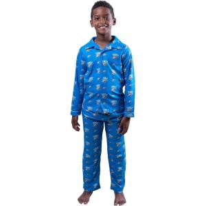 imageUltra Game Youth NBA Official 2Piece Super Soft Button Down Pajamas SetTeam Color