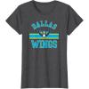 imageDallas Wings WNBA Downtown TShirt  Black Small Classic Fit Short Sleeve Crew Neck UnisexYouth Cotton Blend Sports Fans AdultsDark Heather Grey