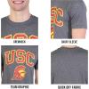 imageUltra Game Mens NCAA Official Poly Interlock Tee ShirtHeather Charcoal