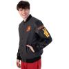 imageUltra Game Mens NCAA Official Poly Melton Wool Varsity JacketCharcoal Heather