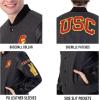 imageUltra Game Mens NCAA Official Poly Melton Wool Varsity JacketCharcoal Heather