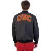 imageUltra Game Mens NCAA Official Poly Melton Wool Varsity JacketCharcoal Heather