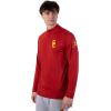 imageUltra Game Mens NCAA Official Quarter Zip Pullover SweatshirtCardinal Red