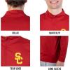 imageUltra Game Mens NCAA Official Quarter Zip Pullover SweatshirtCardinal Red