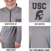 imageUltra Game Mens NCAA Official Quarter Zip Pullover SweatshirtHeather Gray