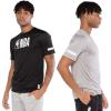 imageUltra Game Mens Standard NBA Official SuperSoft 2 Pack Active Tee ShirtBlack Heather Grey