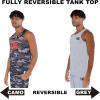 imageUltra Game NBA Mens SuperSoft Reversible Tank Top Muscle TeeGray  Camo Combo